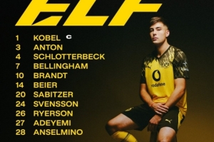 德國杯法鷹vs多特首發(fā)：堂安律、格策先發(fā)，小貝林、阿德耶米出戰(zhàn)