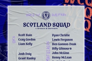 蘇格蘭名單：羅伯遜、麥金、蒂爾尼、麥克托米奈、吉爾莫在列