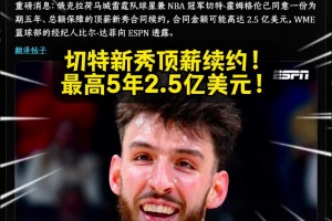 值不???Shams：雷霆頂薪續(xù)約切特！最高5年2.5億美元