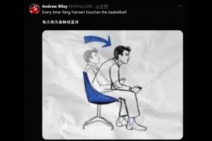 海外球迷用梗圖打趣??每一次楊瀚森觸球時(shí)，我的樣子：