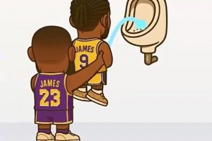 笑死！用尿尿來演繹NBA球星的球風：老詹抱著布朗尼尿??
