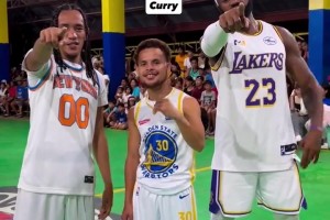 菲律賓詹姆斯+庫里+克拉克森，這三個加一隊什么水平????