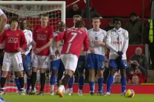 C羅電梯球曼聯(lián)巔峰之作！弗格森：這球沒有門將能撲出！