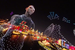 這還有第一視角！庫里重慶無人機(jī)表演這視角帶你看看