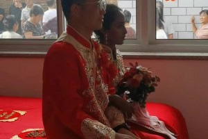 新娘顏值真高??他們的孩子運動天賦肯定不會差