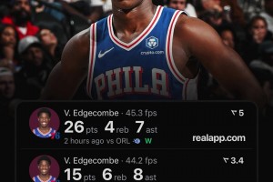 埃奇庫(kù)姆場(chǎng)均25分！同樣都是探花 謝潑德呢？火密心在滴血~