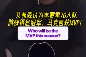 艾弗森預(yù)測(cè)：本賽季76人隊(duì)獲總冠軍 馬克西獲MVP！